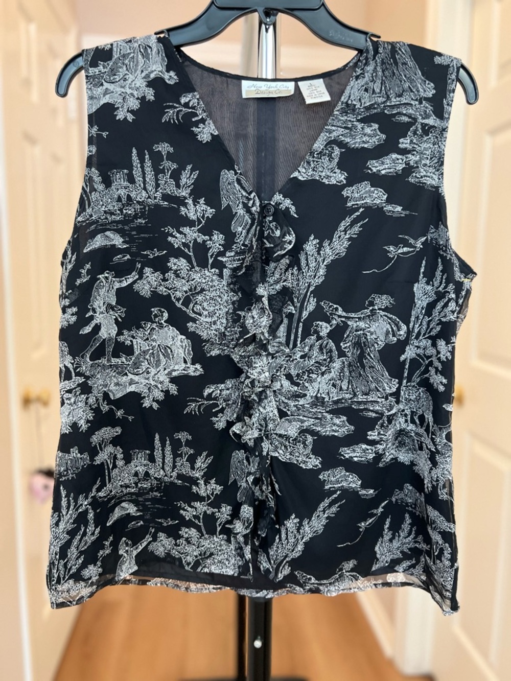 Sleeveless V-Neck Ruffle Camisole - New York & Company
